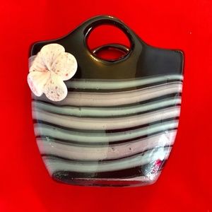 Vintage Art Glass Purse